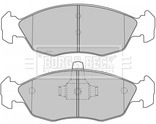 BORG & BECK Комплект тормозных колодок, дисковый тормоз BBP1505